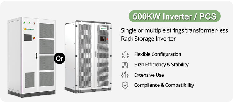 500KW Inverter / PCS Single or Multiple Strings Transformer-less Rack Storage Inverter