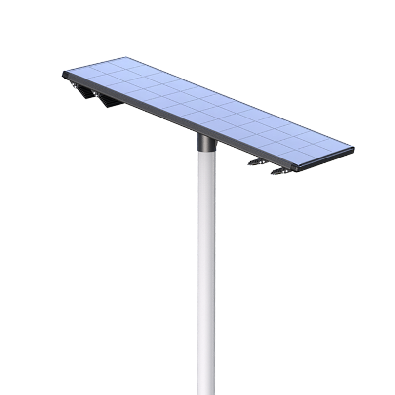 Dual lamp head Street Light 100W 150W Solar Powered Led Chips 210LM/W Parking Lot road lighting