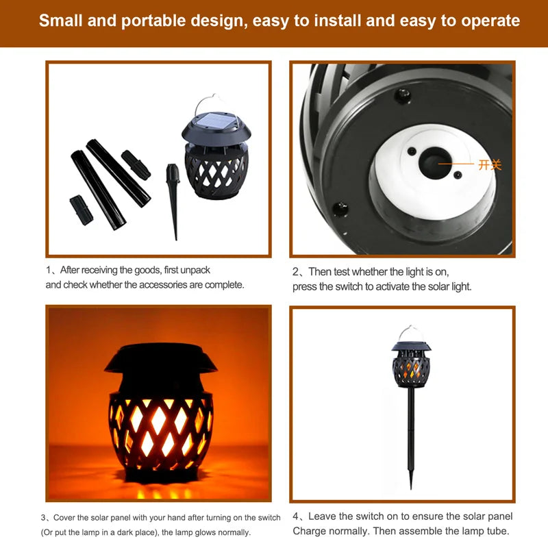 Solar Outdoor Light Hanging Handy Hookable Solar Lantern Light