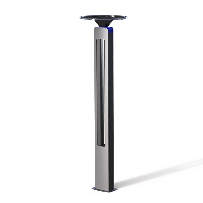 EVIEKO solar bollard light 1 m (EV-GL-101) – studio view