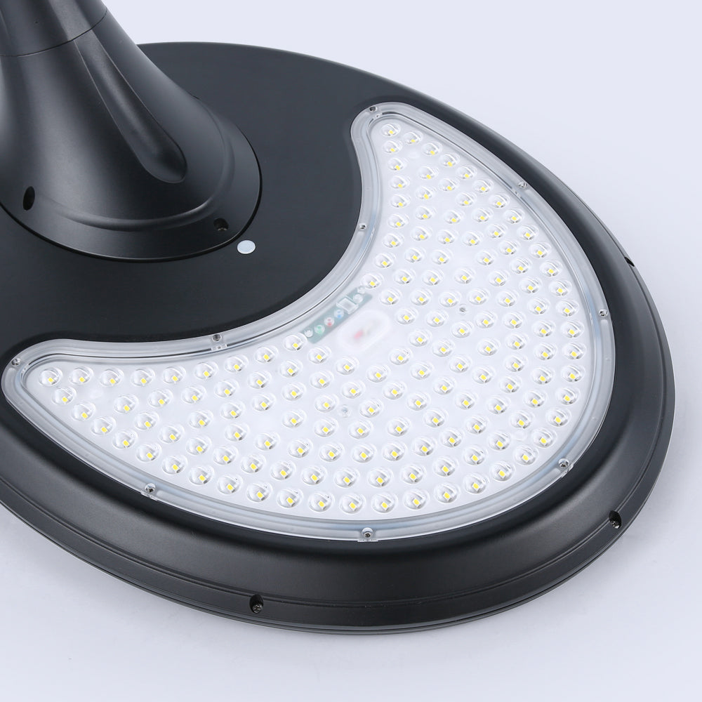 EVIEKO EV-PZ-102 oval post-top solar plaza light – LED module close-up