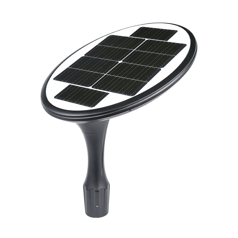 EVIEKO EV-PZ-102 oval post-top solar plaza light – integrated solar panel