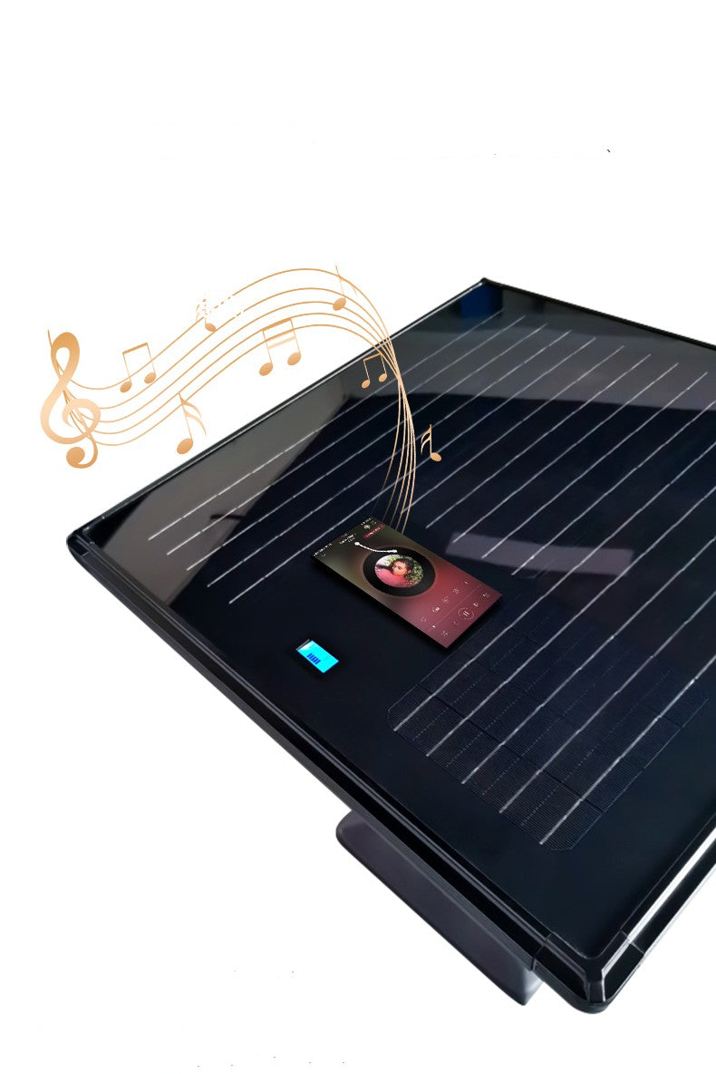 EVIEKO solar coffee table – built-in Bluetooth speaker