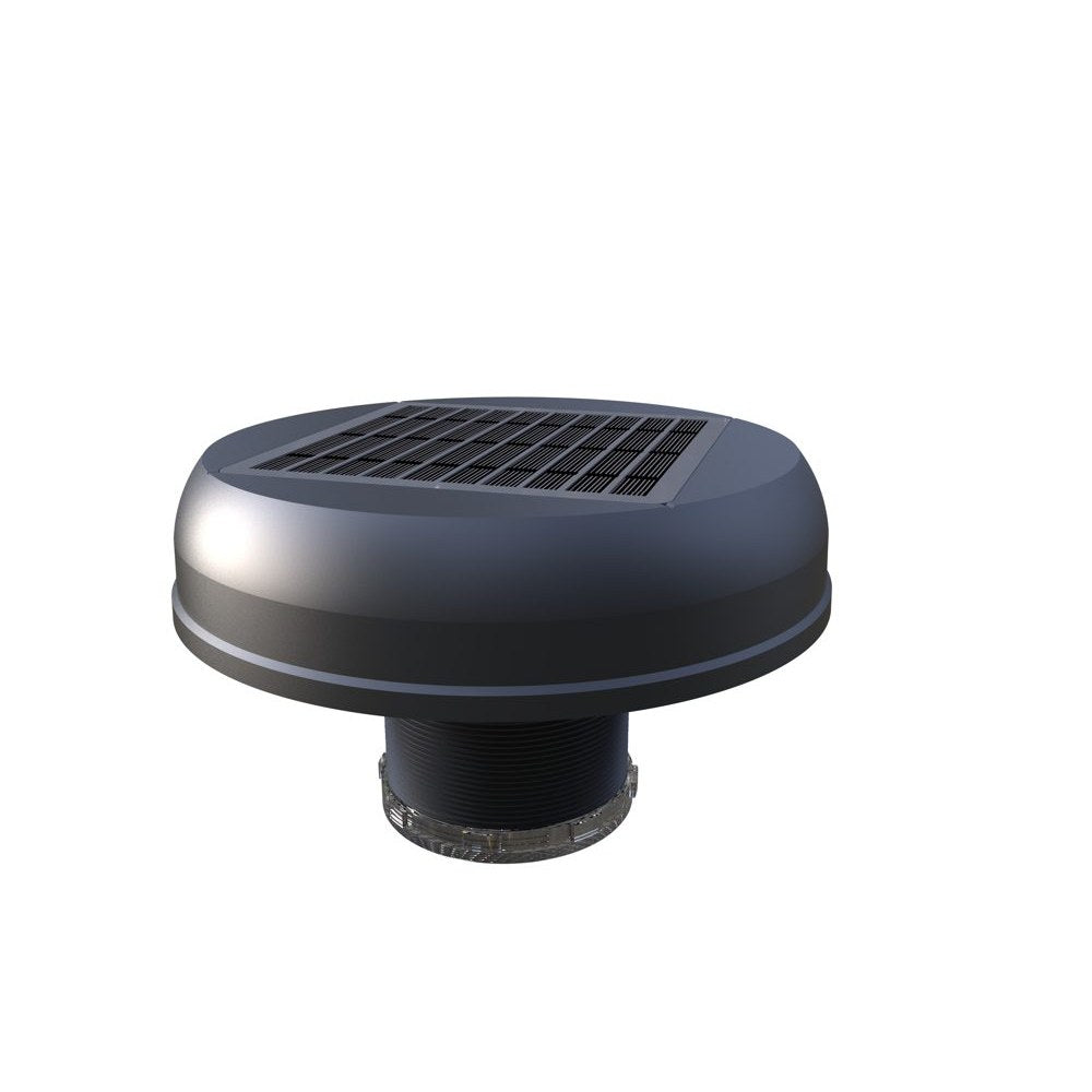 Compact solar motion sensor light fitted to a shed ceiling