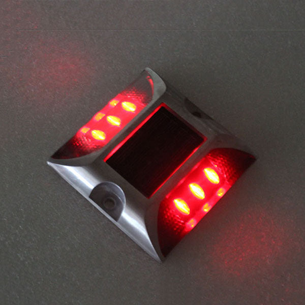 EVIEKO square solar road stud flashing red