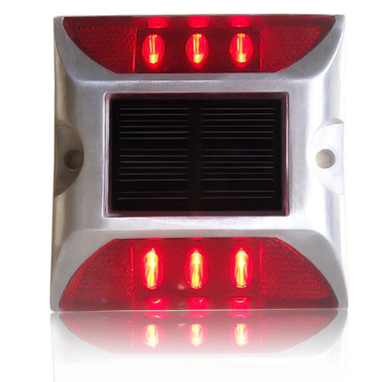 EVIEKO square aluminium solar road stud – red LEDs