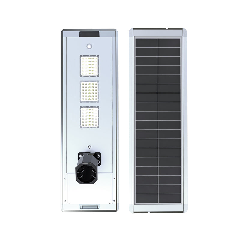 EVIEKO all-in-one solar street light – LED face and solar panel