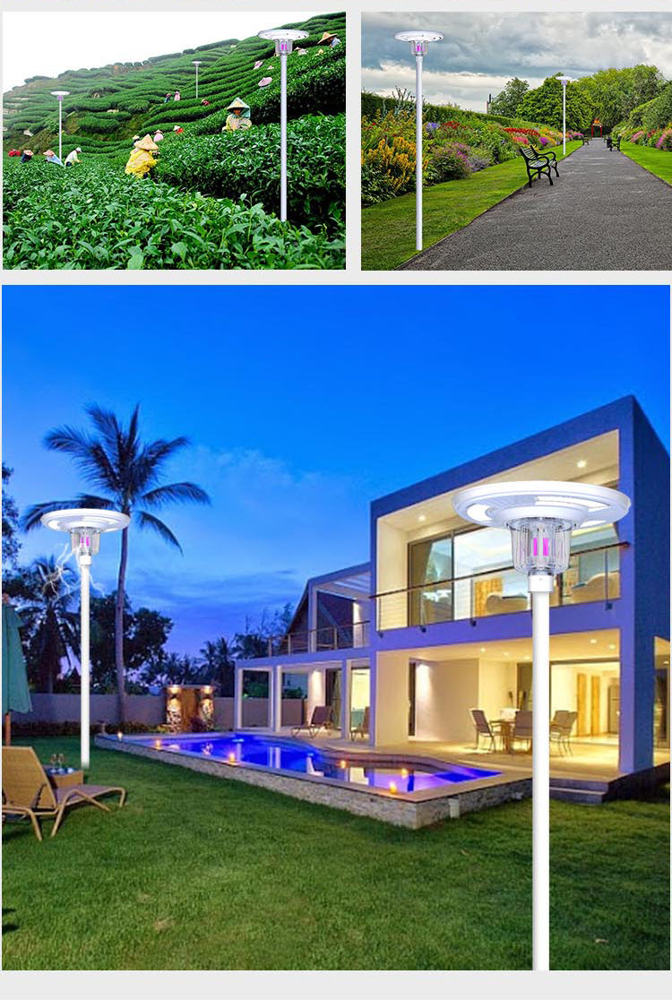 EV-PZ-106 insect-killer plaza lights on a farm, garden path and villa