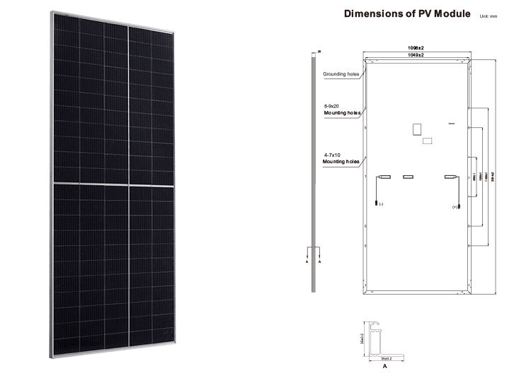 Titan RSM110-8-530M-555M High Performance Monocrystalline PERC Module 530-555W