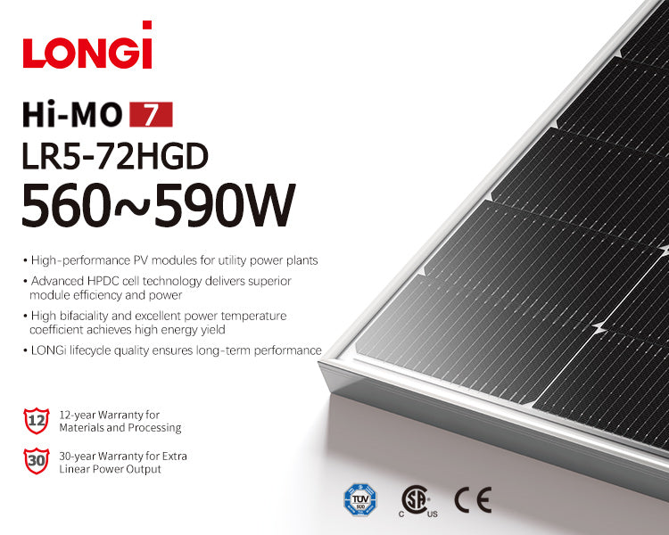 LONGi Hi-MO 7 LR5-72HGD Solar Panel 560-590W