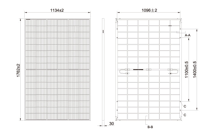 GreensunSolar N-Type All Black Bifacial Dual Glass Solar Panel 440-460W