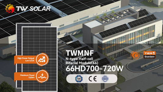 TWV Solar TWMNE N-Type Half-cell Bifacial Module 66HD 700-720W