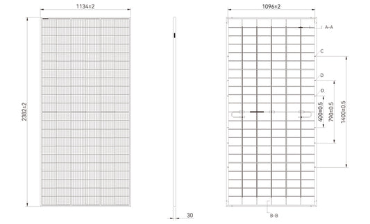 TW Solar N-Type Bifacial Dual Glass 430-450W Solar Panel