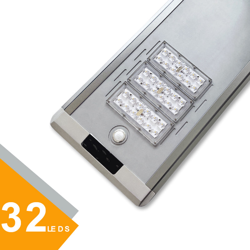 Outdoor High Conversion Energy Saving Aluminum Alloy Material Glass Solar Outdoor Street Lighting Street 40W Led İntegrated lamp