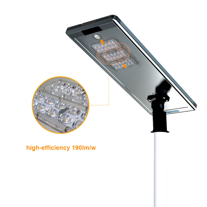 Outdoor High Conversion Energy Saving Aluminum Alloy Material Glass Solar Outdoor Street Lighting Street 40W Led İntegrated lamp