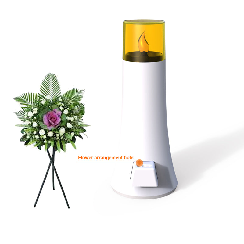 Solar Powered Candle Light Solar Powered Memorial Light Waterproof IP65 Jesus Lamp Heaven Flame Yellow Light Solar Powered Lights Outdoor