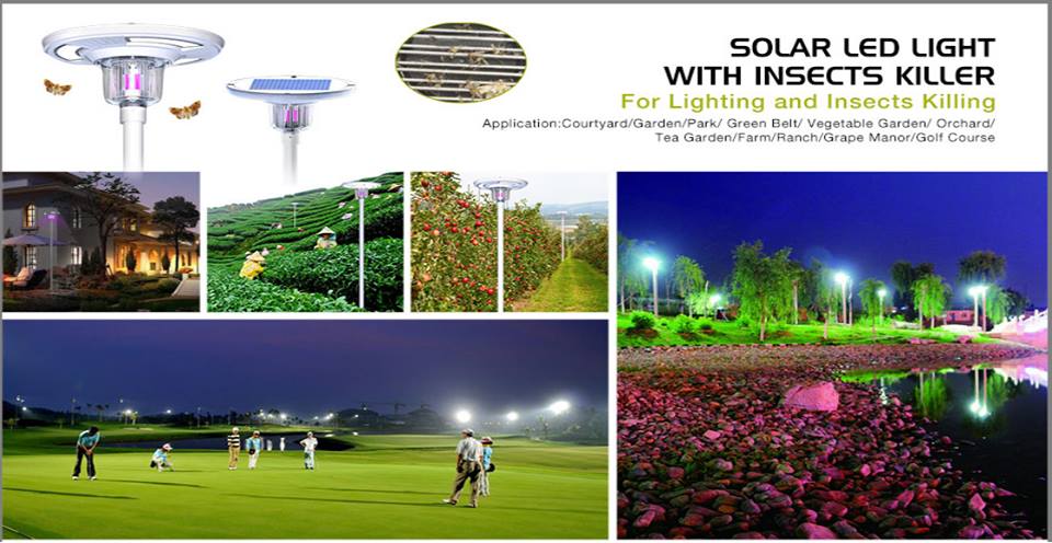 UFO Solar Plaza Light With Insect Mosquito Killer Light Landscape Garden Pathway Lamp