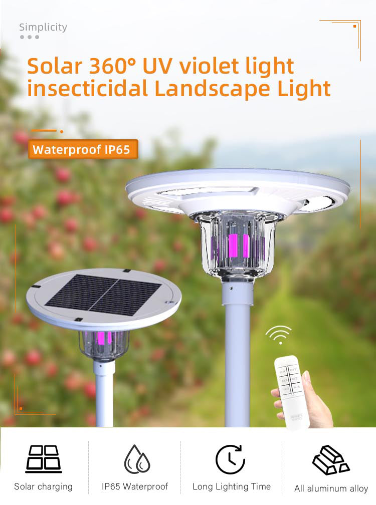 UFO Solar Plaza Light With Insect Mosquito Killer Light Landscape Garden Pathway Lamp