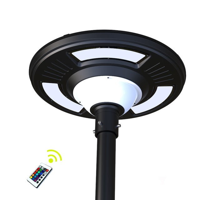 UFO Solar Garden Light Decorative Pole Street Light With Remote Control 3 Years warranty pillar light