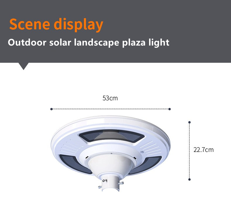 UFO Solar Garden Light Decorative Pole Street Light With Remote Control 3 Years warranty pillar light