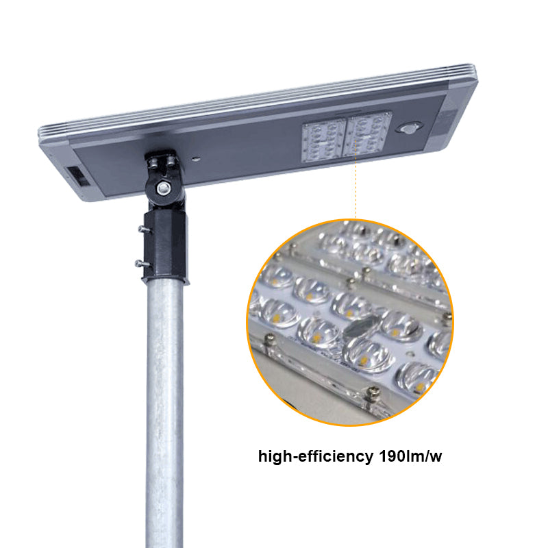 30 Watt 4800 Lumen Gray Solar Ultra Powerful Motion Activated Outdoor Integrated LED Pathway Light