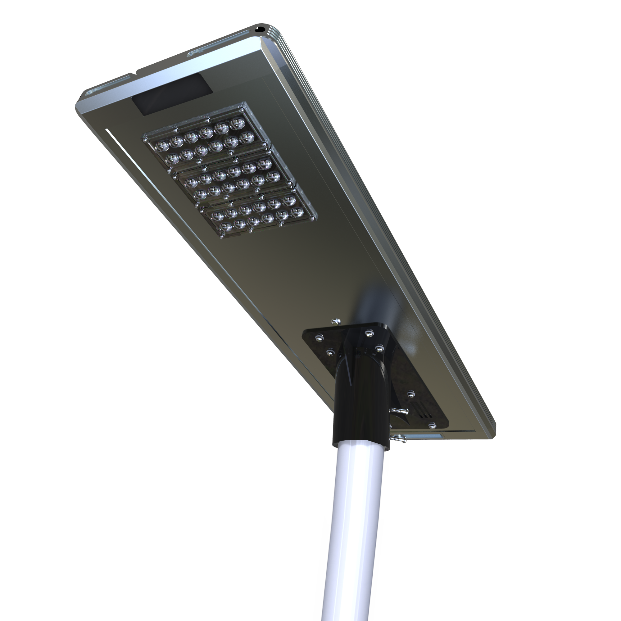 Outdoor High Conversion Energy Saving Aluminum Alloy Material Glass Solar Outdoor Street Lighting Street 40W Led İntegrated lamp