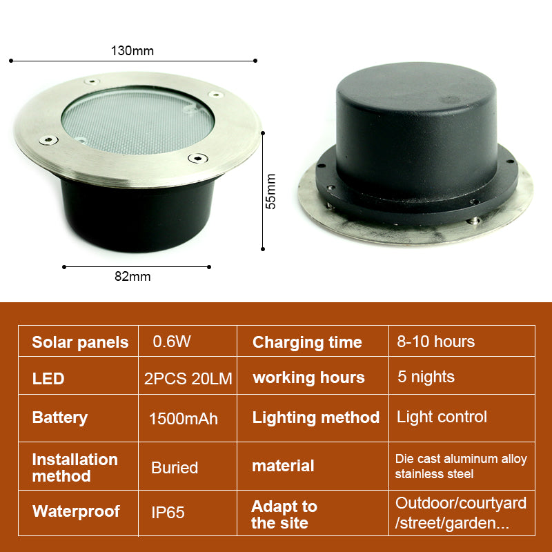 Die-Casting Aluminum Alloy Design Solar In-Ground Led Lights Outdoor Solar Garden Flood Step lights