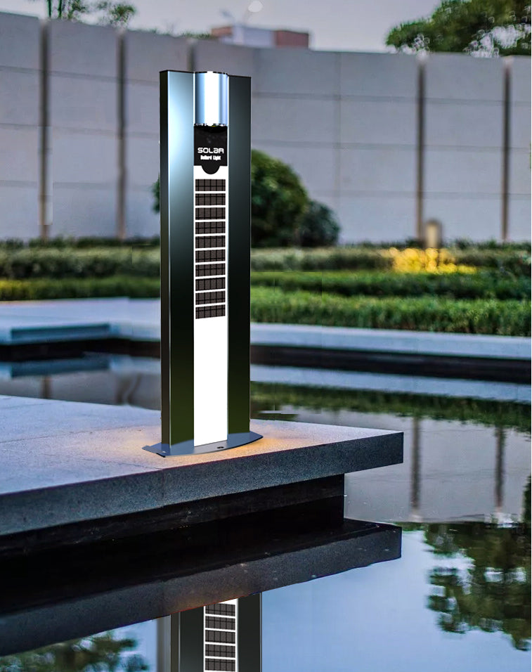 Die-cast aluminum waterproof double-sided solar panel outdoor lawn light landscape lamp post lamp led garden light