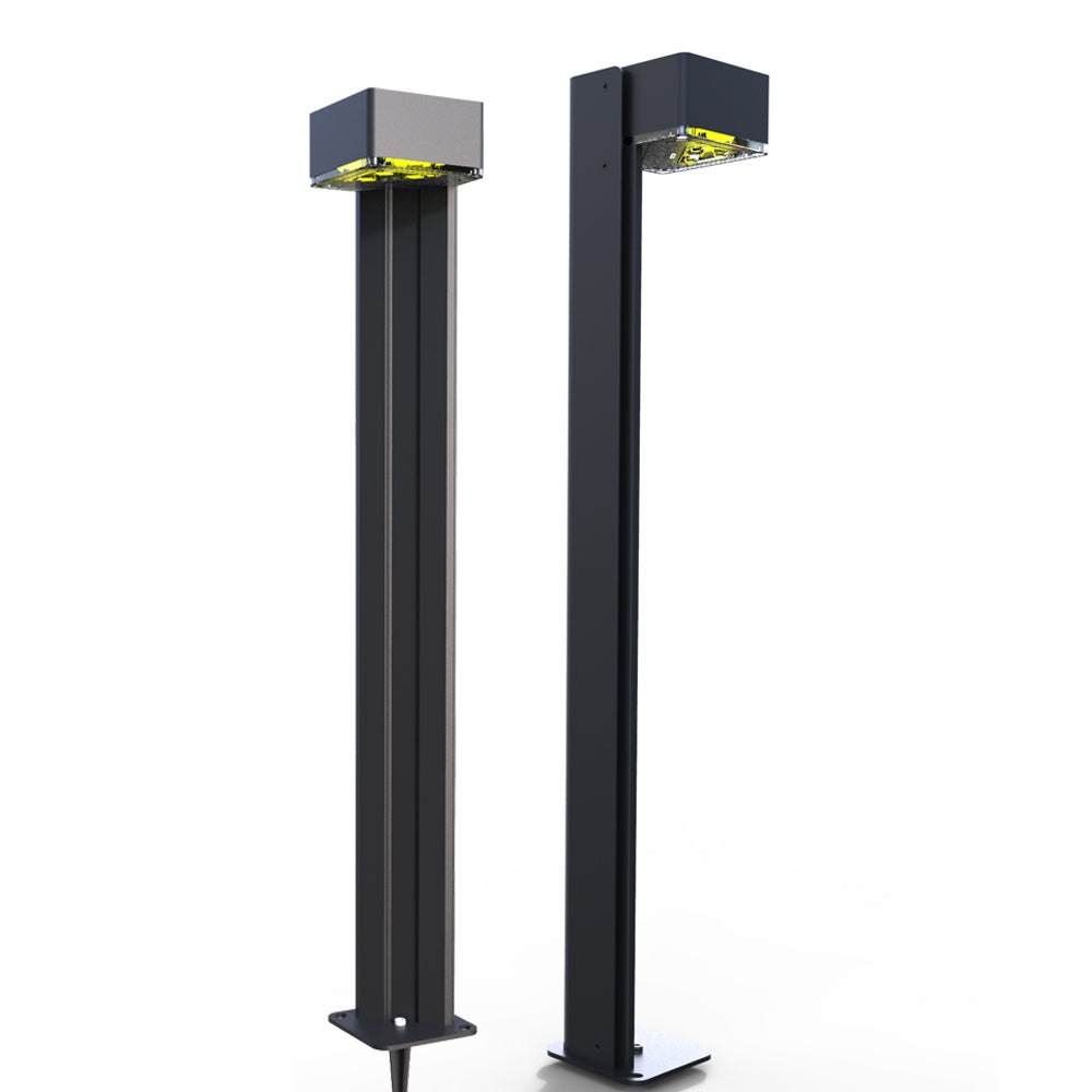 Solar Garden Lights Led Solar Bollard Lights Aluminum Alloy Design Pillar Column Lamps with Long Lighting Time 6000k