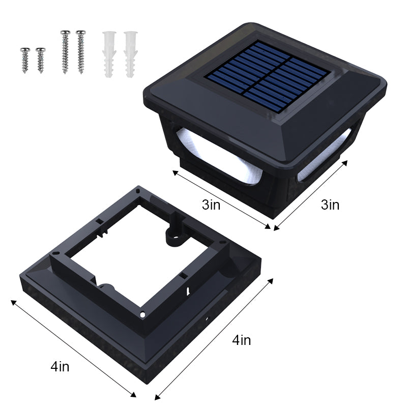 Solar Post Cap Led Garden Light 3000K/6000K Landscape Lighting Outdoor Decoration Courtyard Fence Sign Marker Light