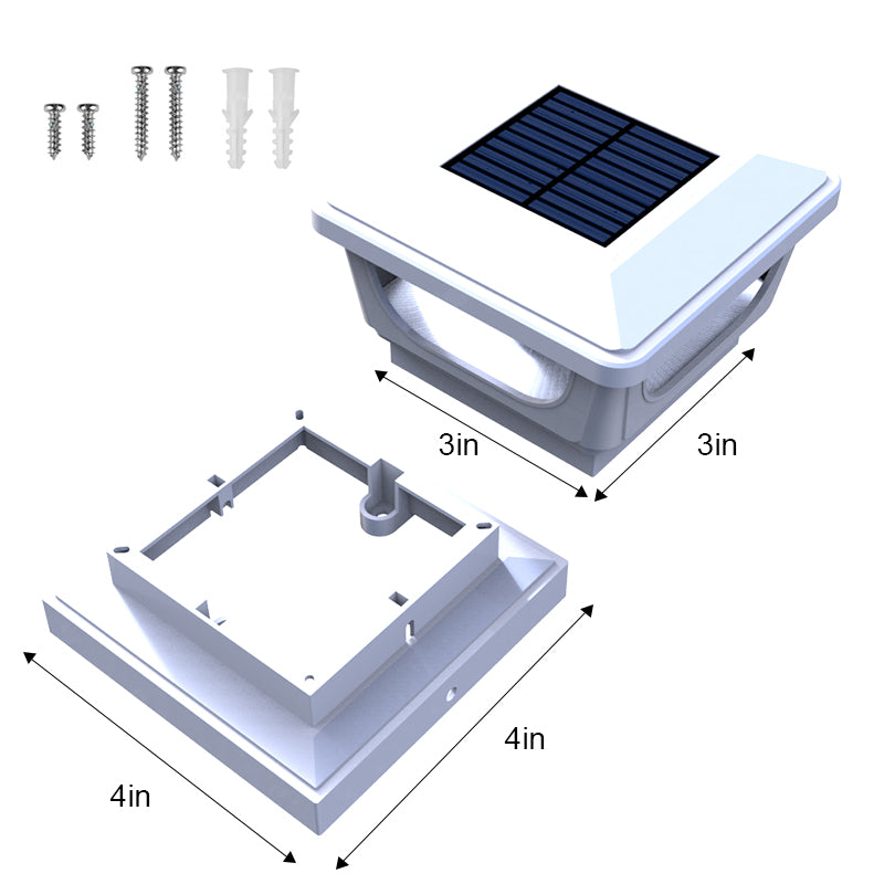 Solar Post Cap Led Garden Light 3000K/6000K Landscape Lighting Outdoor Decoration Courtyard Fence Sign Marker Light