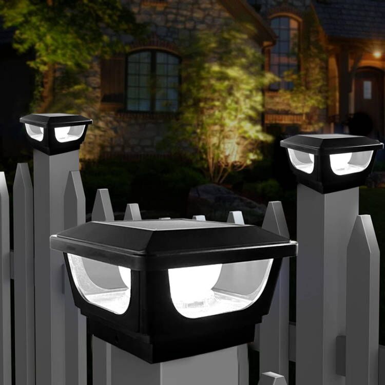 Solar Post Cap Led Garden Light 3000K/6000K Landscape Lighting Outdoor Decoration Courtyard Fence Sign Marker Light