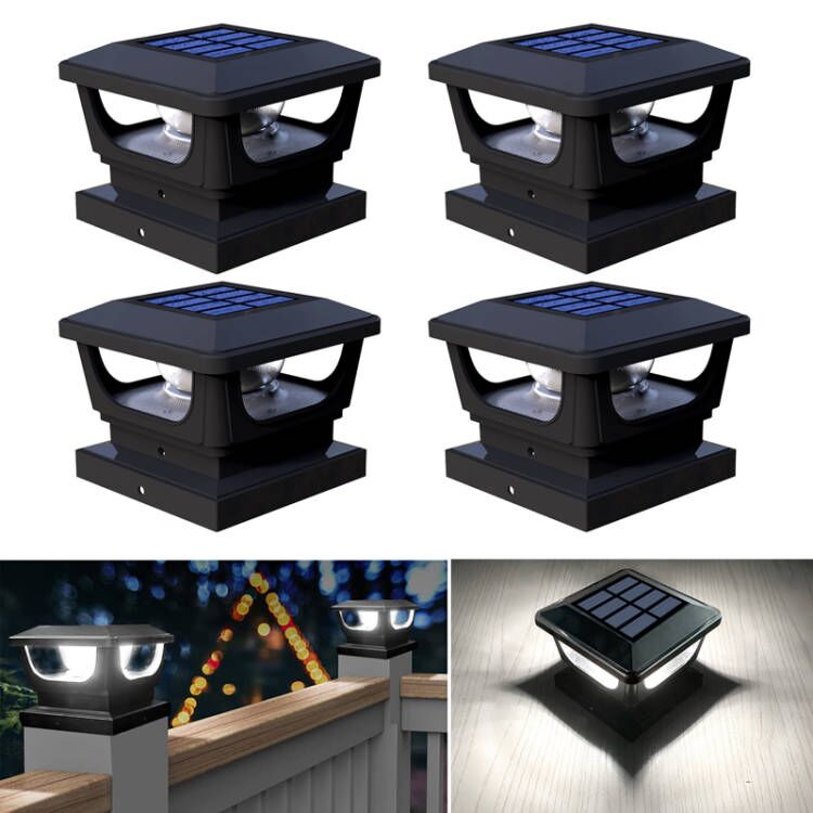 Solar Post Cap Led Garden Light 3000K/6000K Landscape Lighting Outdoor Decoration Courtyard Fence Sign Marker Light