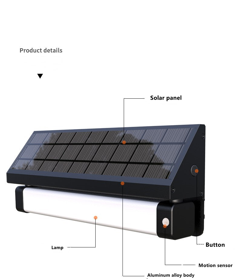 1000 Lumens Solar Led Wall Light With PIR Sensor