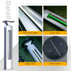 EVIEKO solar bollard light 63 cm (EV-GL-117) – aluminium body, colour LED, white LED and solar panel details