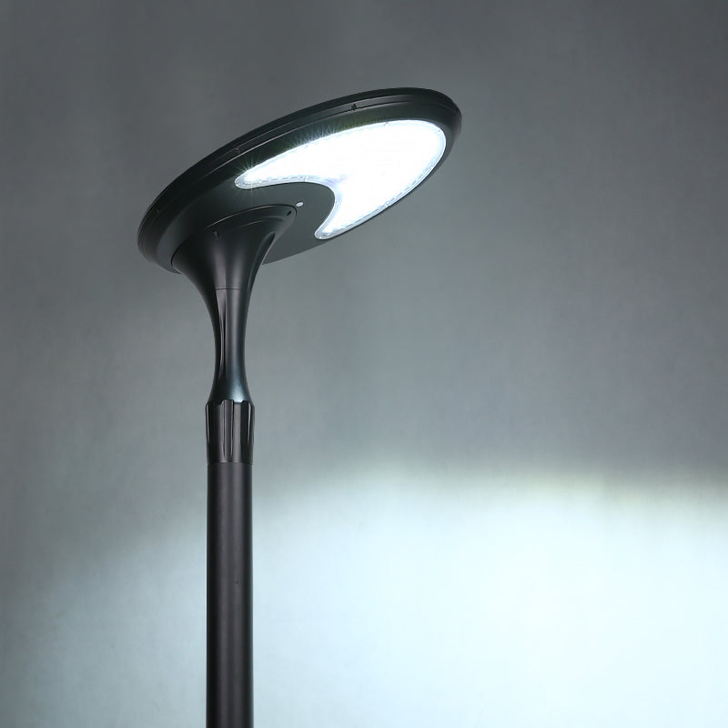 EVIEKO EV-PZ-102 oval post-top solar plaza light – lit