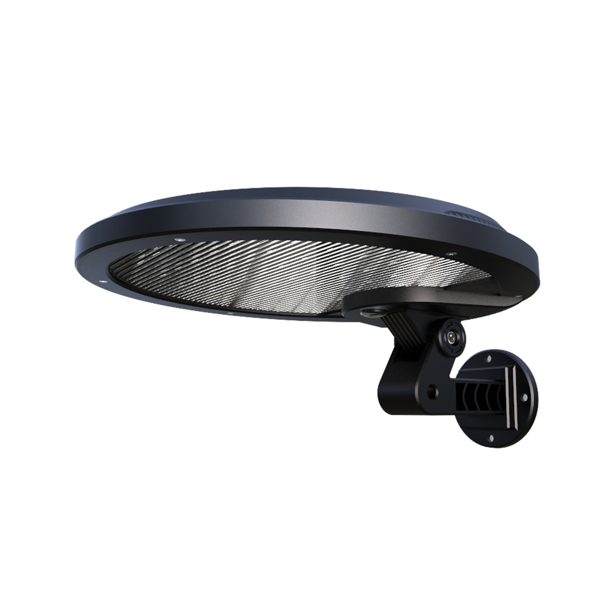 EVIEKO EV-WL-103 rotatable solar wall light – black, side view