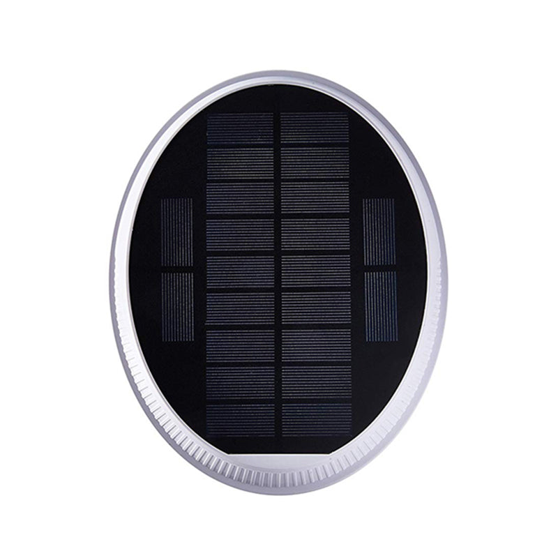 EVIEKO EV-WL-103 rotatable solar wall light – white, top view with solar panel