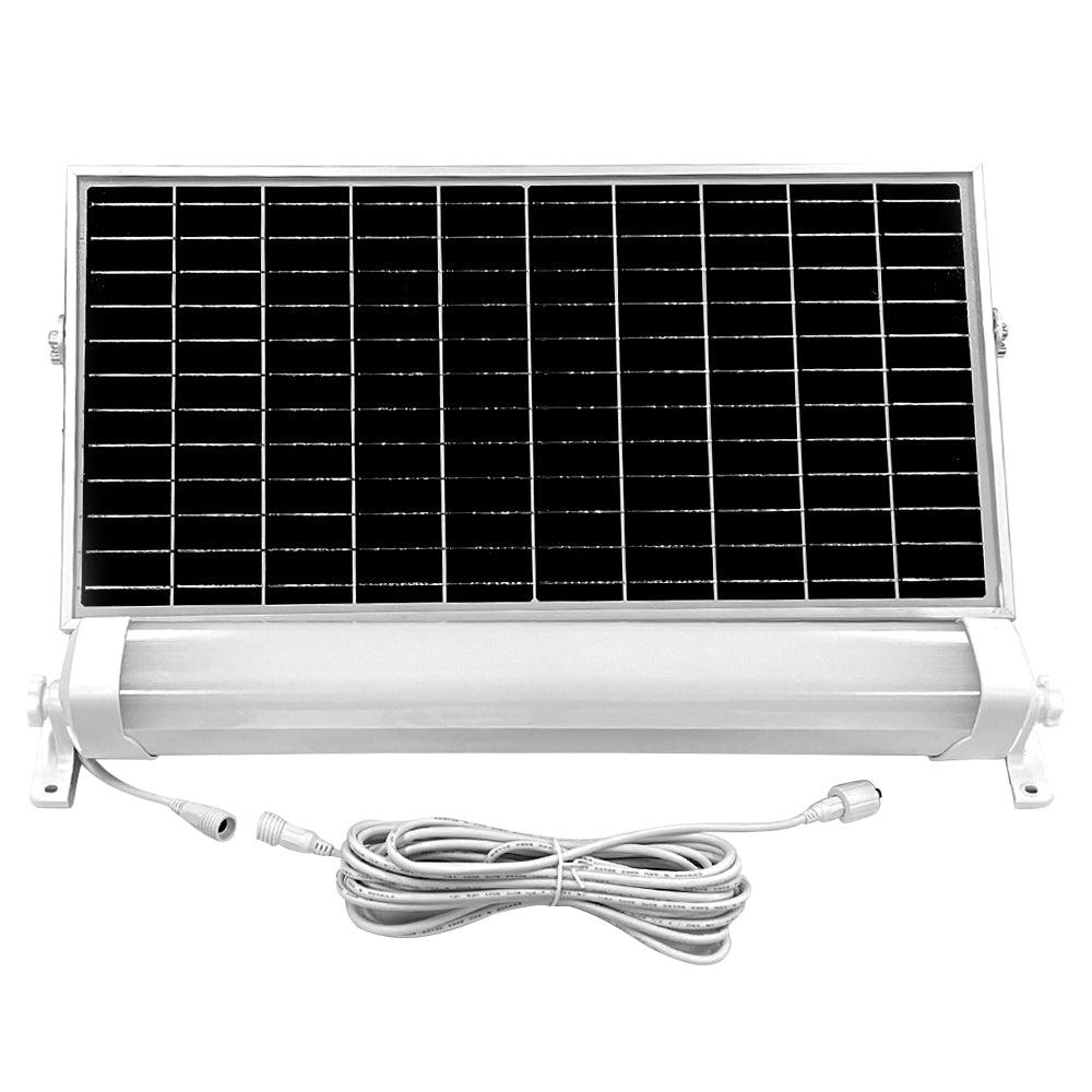 EVIEKO solar batten light – panel and lamp tube, front view