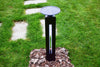 EV-GL-117 solar bollard on a garden lawn