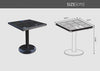 EVIEKO solar coffee table – size 60 × 60 × 68 cm