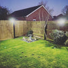 EV-WL-105 solar wall light on a garden fence