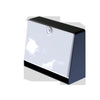 Solar motion sensor wall light with 53 LEDs mounted beside a door