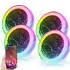 EVIEKO solar pool lights – four-pack lit in colour