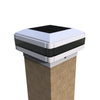 EVIEKO EV-GL-113 solar post cap light – white, on a post