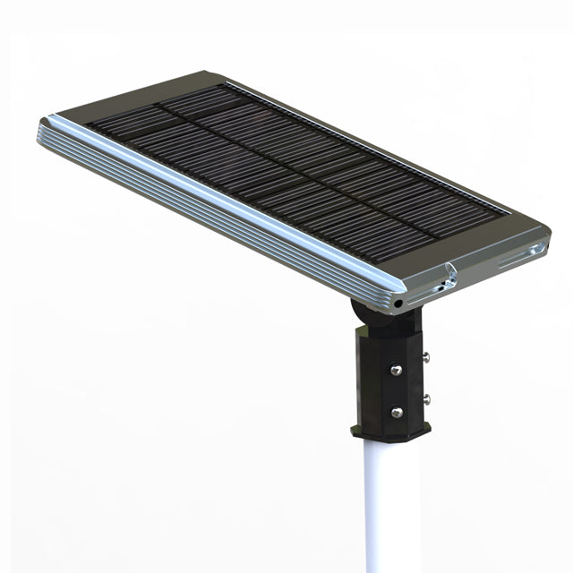 EVIEKO EV-SL-119 All-in-One Solar Street Light – solar panel side on pole