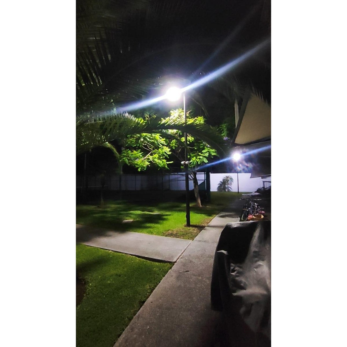 50W dual colour temperature solar street light with remote control