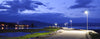 EV-SL-123 on a waterfront path at dusk
