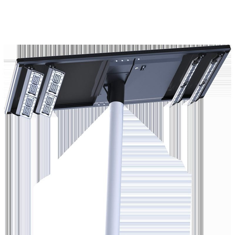 80W solar street light with bifacial solar panel and adjustable bracket