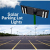 80W solar street light with bifacial solar panel and adjustable bracket